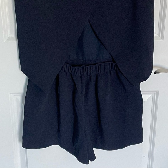 Club Monaco Lyndsey Navy Open Back Romper with Snaps - 35681 - Picture 7 of 12